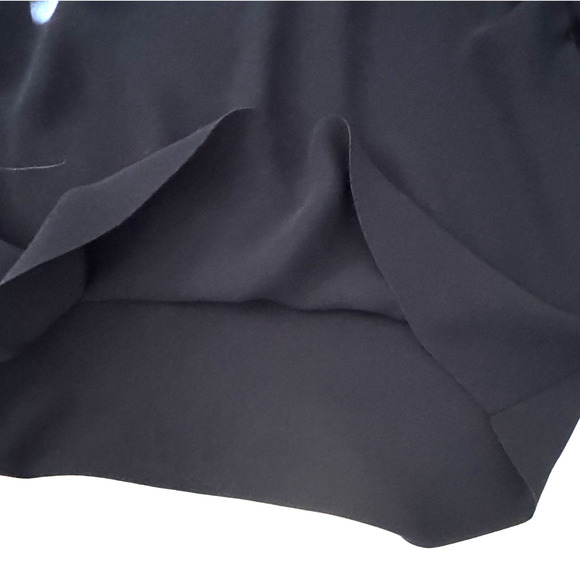 Vince Top S Double-Face Crepe Round Neck Bracelet-Sleeve Pullover Midnight Navy - Picture 7 of 10